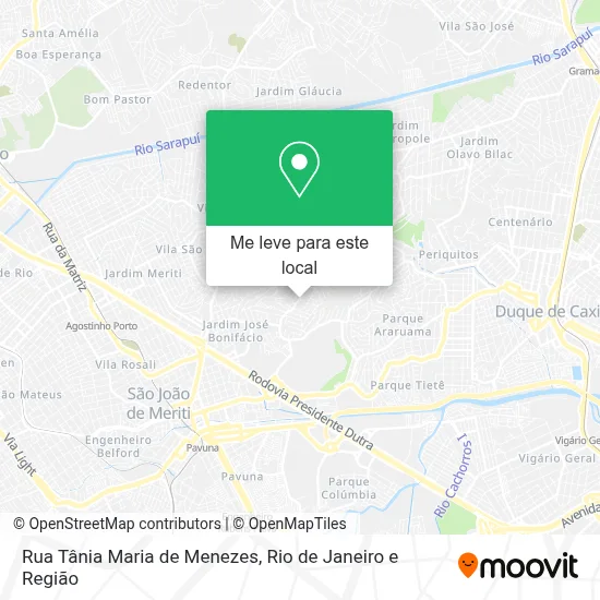 Rua Tânia Maria de Menezes mapa