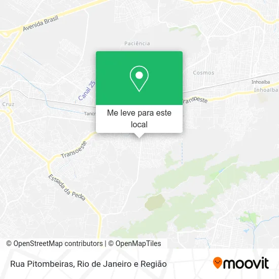 Rua Pitombeiras mapa