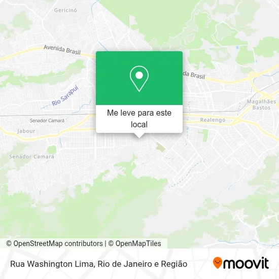 Rua Washington Lima mapa
