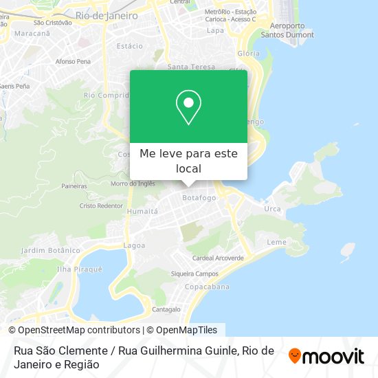 Rua São Clemente / Rua Guilhermina Guinle mapa