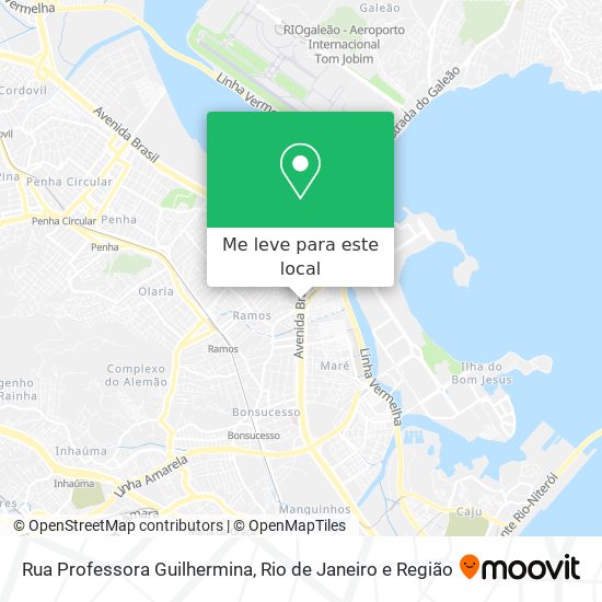 Rua Professora Guilhermina mapa