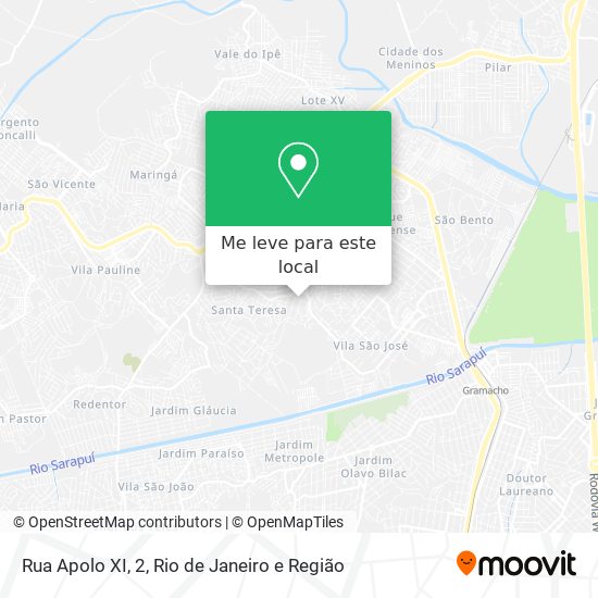 Rua Apolo XI, 2 mapa