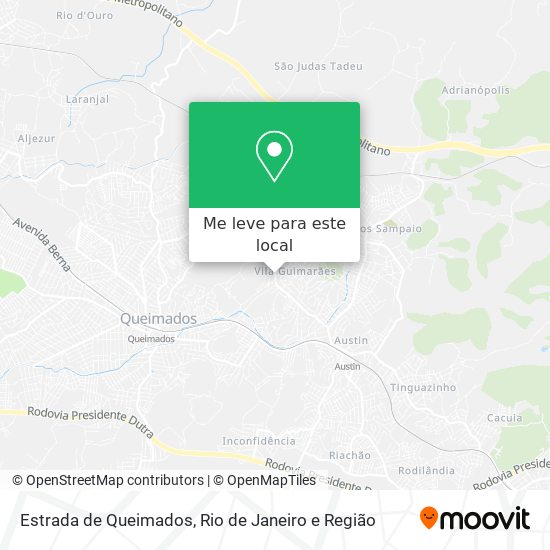 Estrada de Queimados mapa