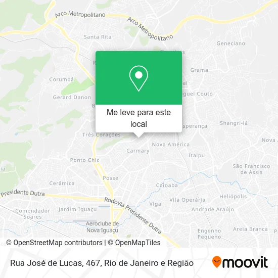 Rua José de Lucas, 467 mapa