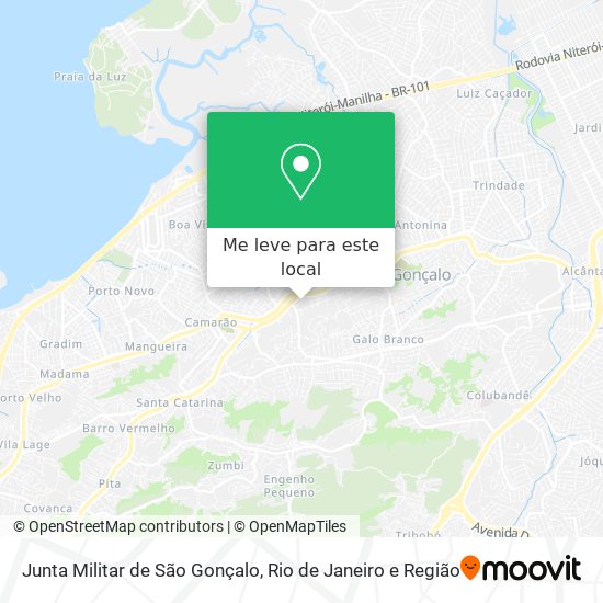 Junta Militar de São Gonçalo mapa