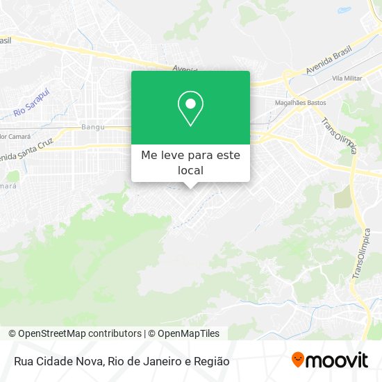 Rua Cidade Nova mapa
