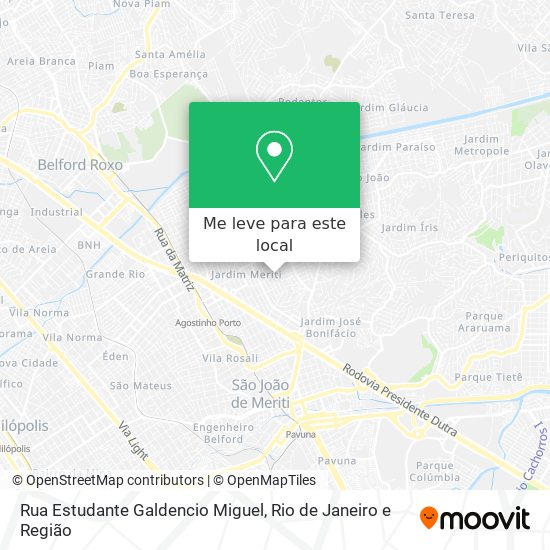 Rua Estudante Galdencio Miguel mapa