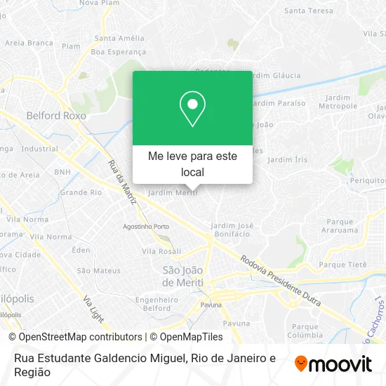 Rua Estudante Galdencio Miguel mapa