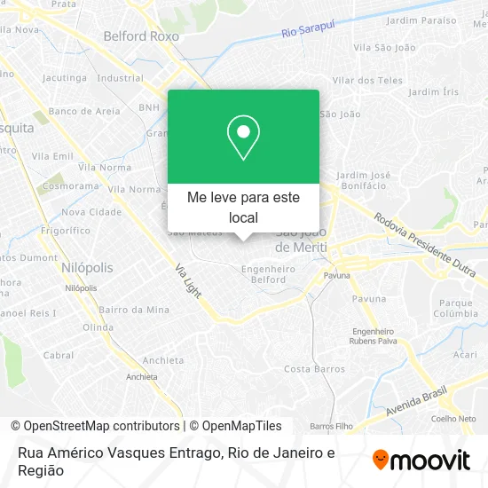 Rua Américo Vasques Entrago mapa