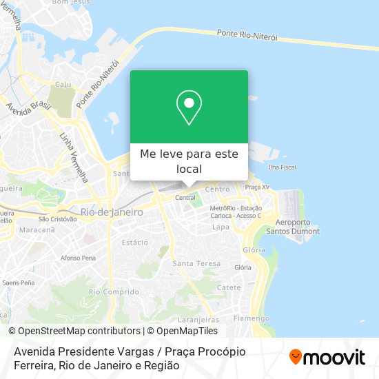 Avenida Presidente Vargas / Praça Procópio Ferreira mapa