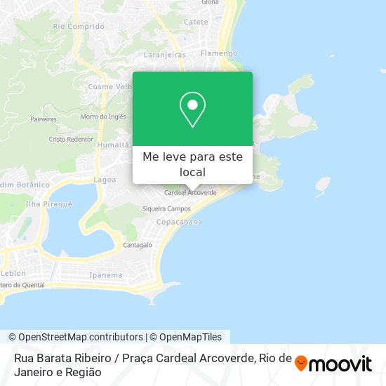 Rua Barata Ribeiro / Praça Cardeal Arcoverde mapa