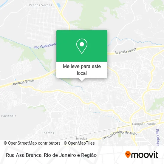 Rua Asa Branca mapa