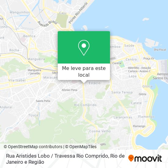 Rua Aristides Lobo / Travessa Rio Comprido mapa