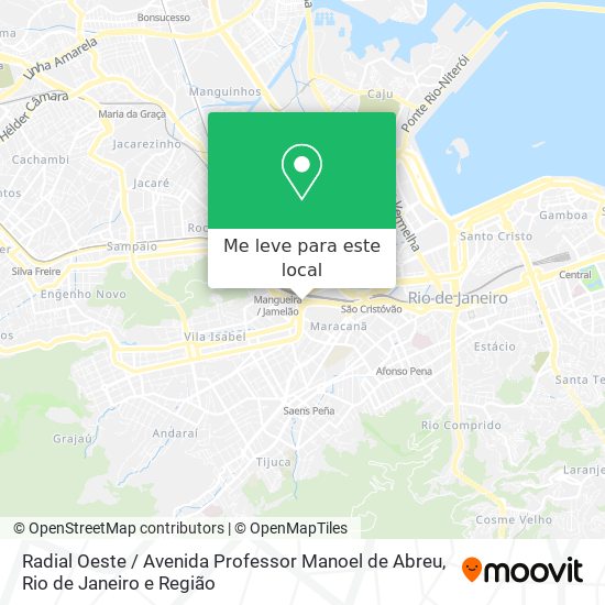 Radial Oeste / Avenida Professor Manoel de Abreu mapa