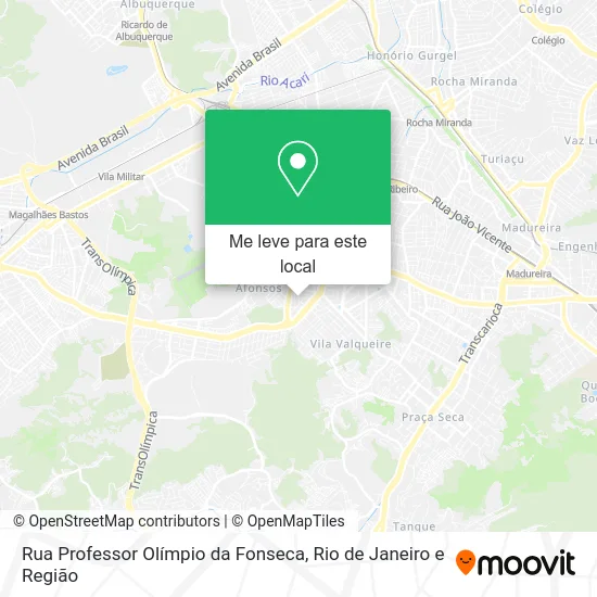 Rua Professor Olímpio da Fonseca mapa