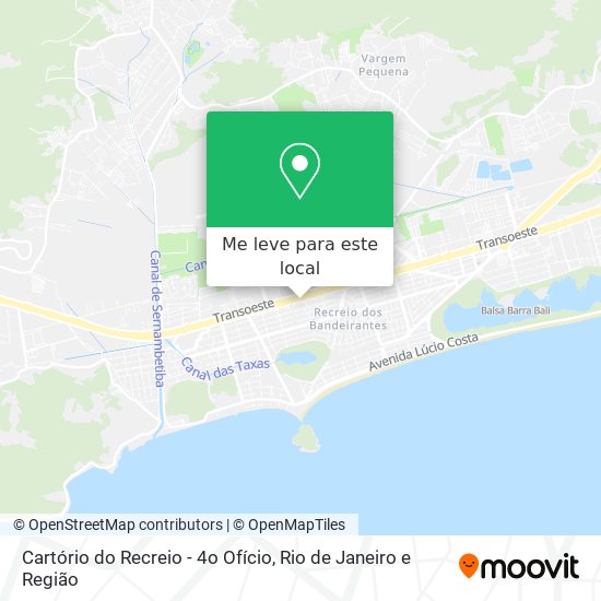 Cartório do Recreio - 4o Ofício mapa