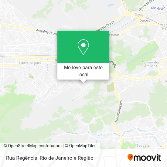 Rua Regência mapa