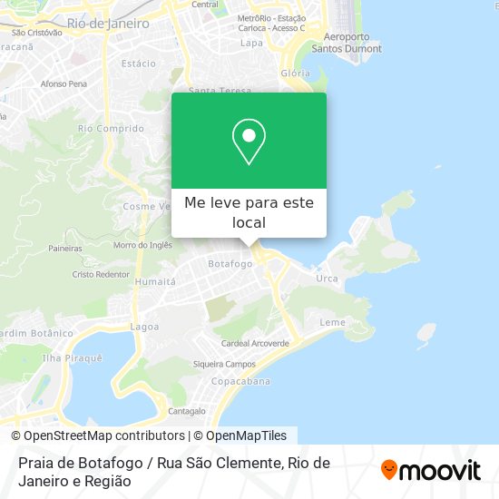 Praia de Botafogo / Rua São Clemente mapa