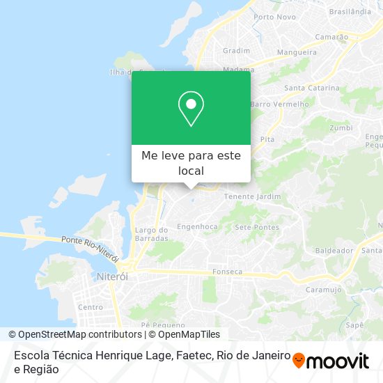 Escola Técnica Henrique Lage, Faetec mapa