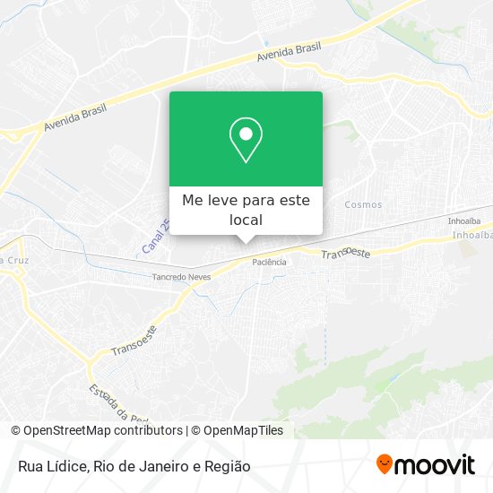 Rua Lídice mapa