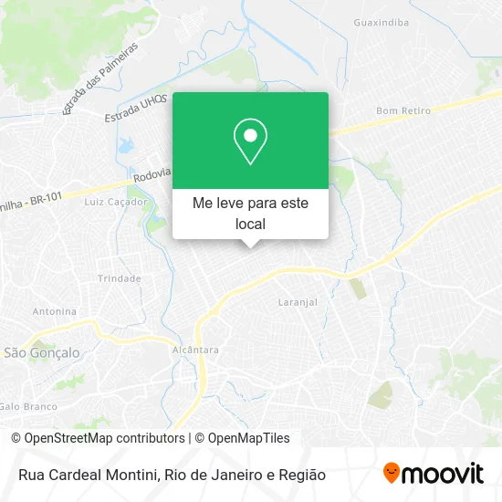 Rua Cardeal Montini mapa