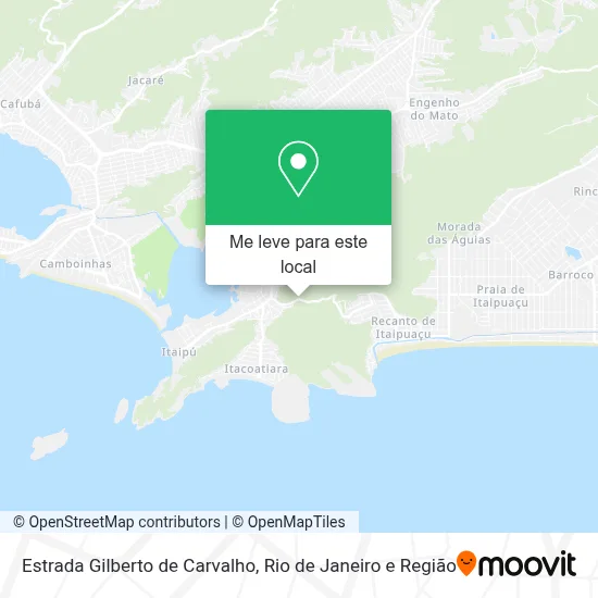 Estrada Gilberto de Carvalho mapa