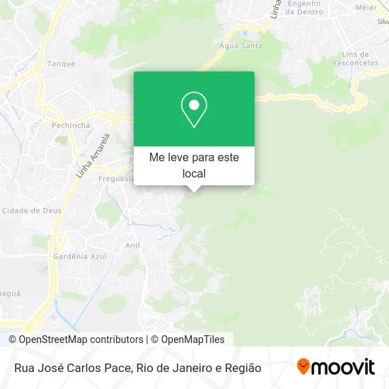 Rua José Carlos Pace mapa
