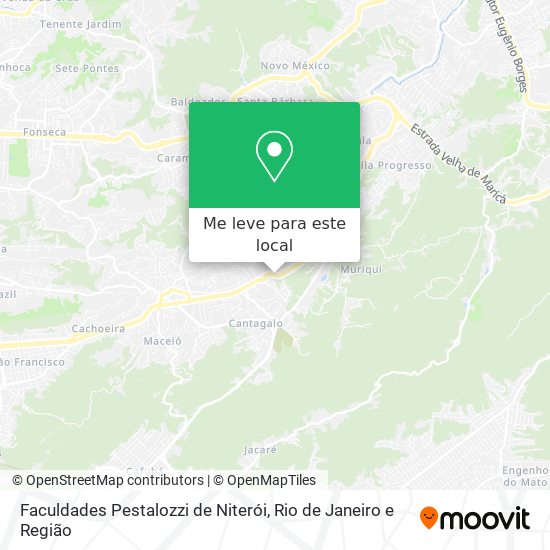 Faculdades Pestalozzi de Niterói mapa