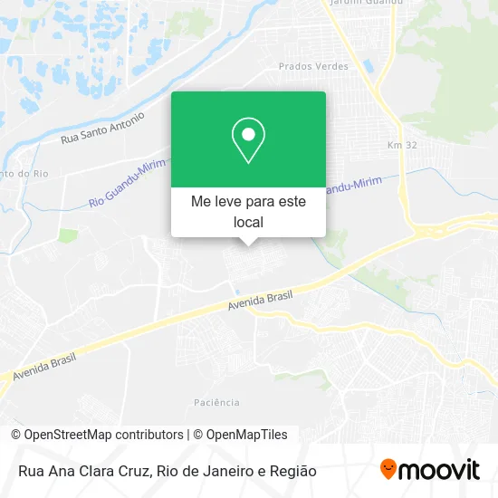 Rua Ana Clara Cruz mapa