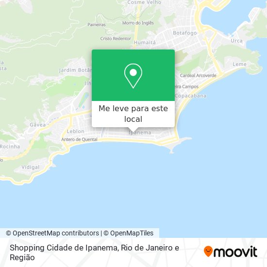 Shopping Cidade de Ipanema mapa