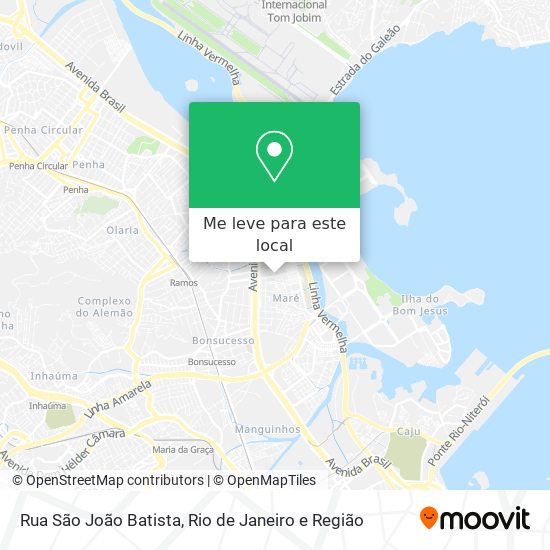 Rua São João Batista mapa