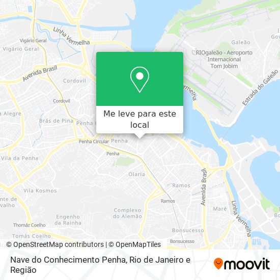 Nave do Conhecimento Penha mapa