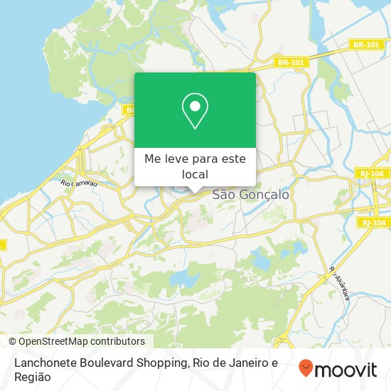Lanchonete Boulevard Shopping mapa