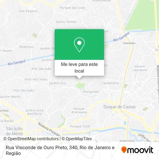 Rua Visconde de Ouro Preto, 340 mapa