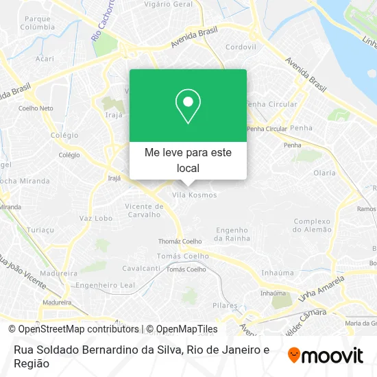 Rua Soldado Bernardino da Silva mapa