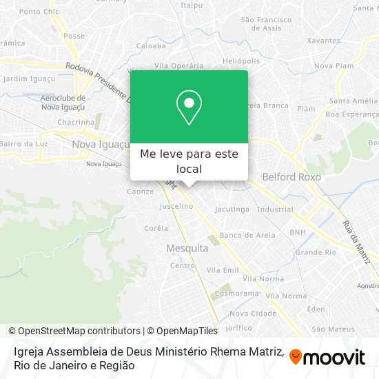 Igreja Assembleia de Deus Ministério Rhema Matriz mapa