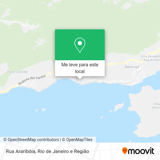 Rua Araribóia mapa