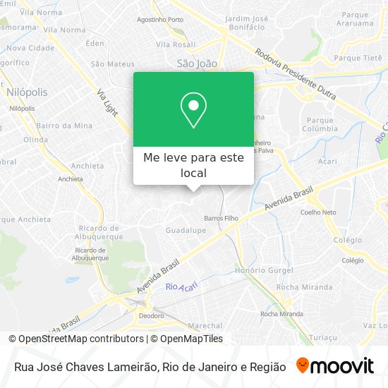 Rua José Chaves Lameirão mapa