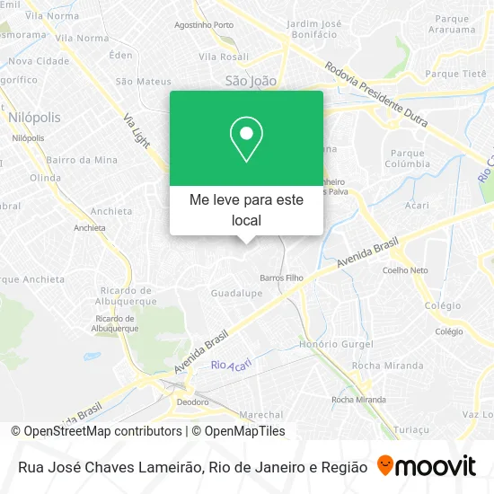 Rua José Chaves Lameirão mapa