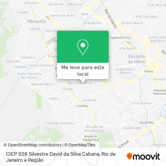 CIEP 028 Silvestre David da Silva Cabana mapa
