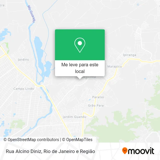 Rua Alcino Diniz mapa