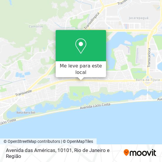 Avenida das Américas, 10101 mapa