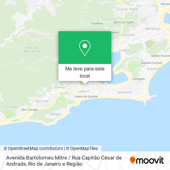 Avenida Bartolomeu Mitre / Rua Capitão César de Andrade mapa