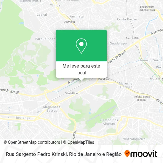 Rua Sargento Pedro Krinski mapa