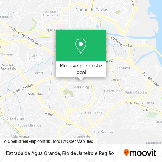 Estrada da Água Grande mapa