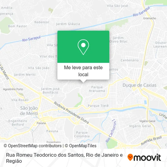 Rua Romeu Teodorico dos Santos mapa