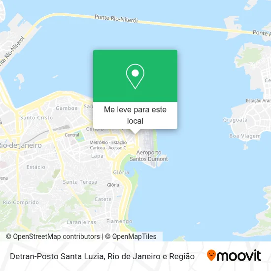 Detran-Posto Santa Luzia mapa