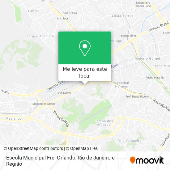 Escola Municipal Frei Orlando mapa