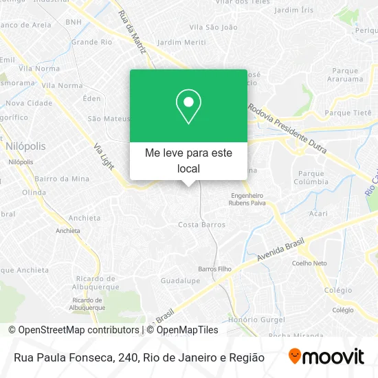 Rua Paula Fonseca, 240 mapa