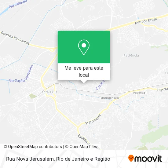 Rua Nova Jerusalém mapa